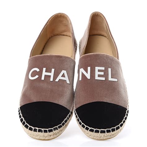 chanel velvet espadrilles|authentic chanel espadrilles for sale.